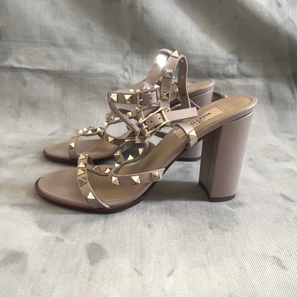 VALENTINO GARAVANI Calfskin Rockstud 90mm City Sandals - Picture 5 of 10